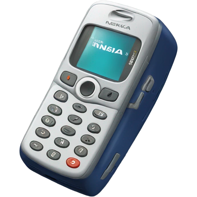 old nokia phone with game emoji