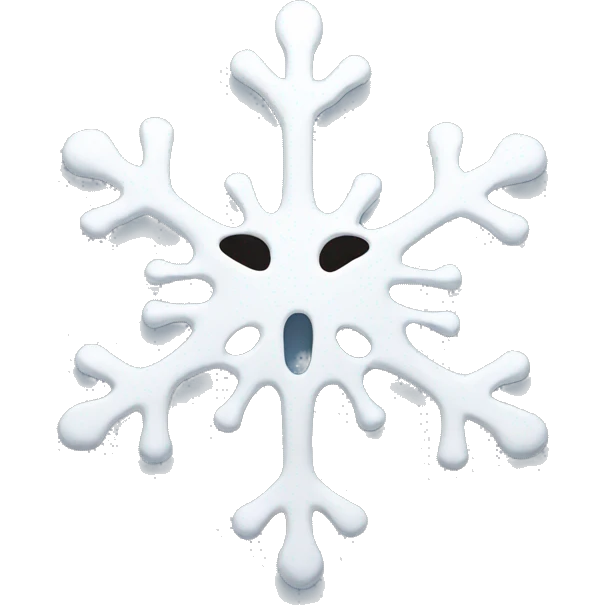 Melting snowflake emoji