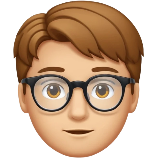 Erstelle mir eine Emoji von einem Jungen. Herkunft: Südamerika, Jung und Gutaussehend, mit durchsichtiger Brille und anderer Frisur  emoji