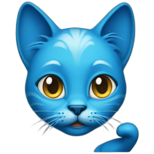 Blue Smurf cat emoji
