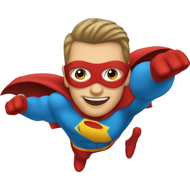 flying superhero emoji