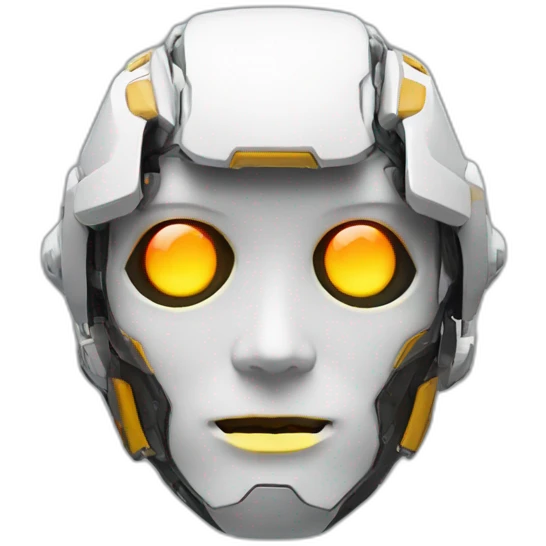 japan mecha face 3d glow eyes emoji