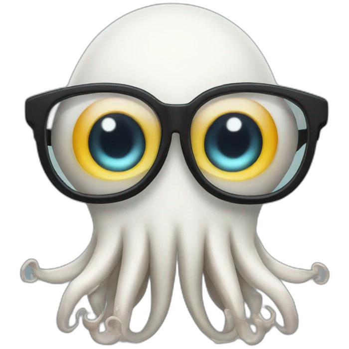 Squid with glasses emoji