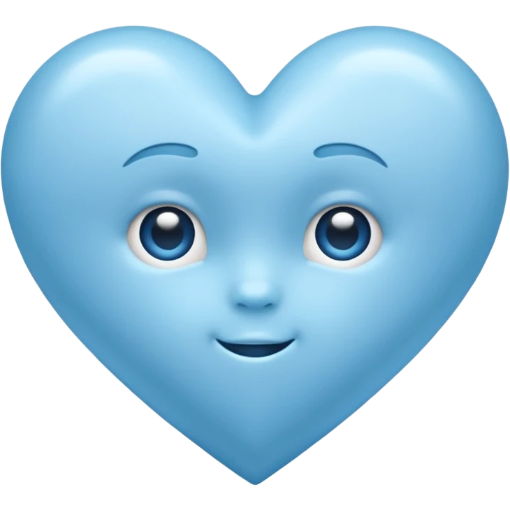 Baby blue heart emoji