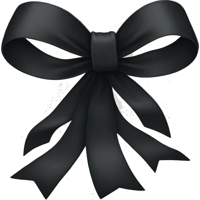 Black bow emoji