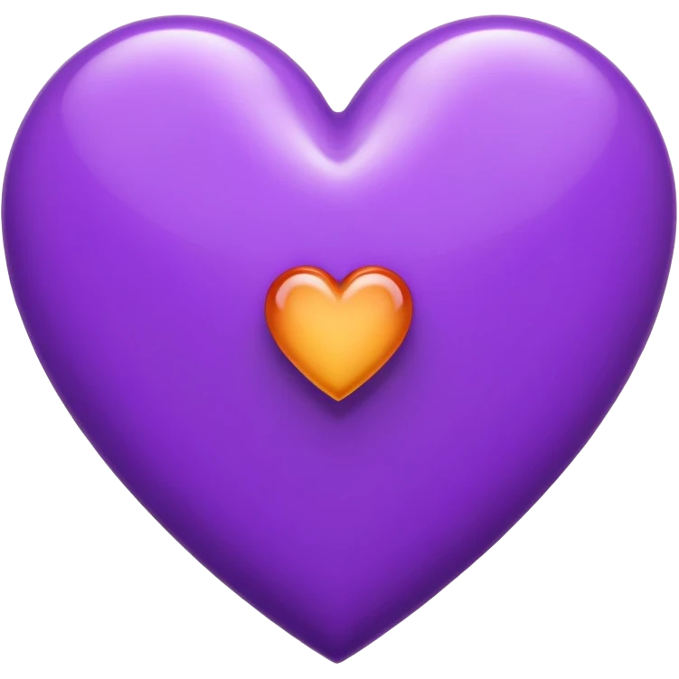The Letter “i” inside a Purple Heart emoji