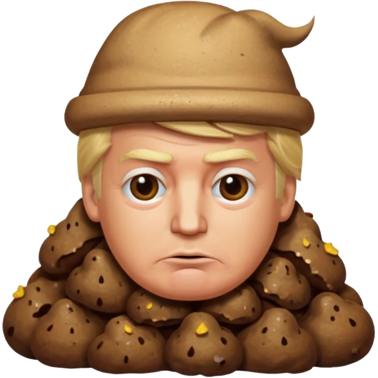 the poop emogi, a pile of poop in trumps image emoji