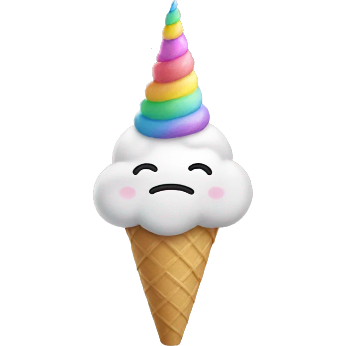 icecream unicorn horn emoji