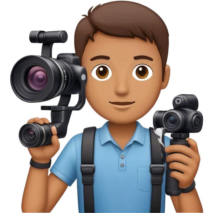a videographer using a gimbal emoji