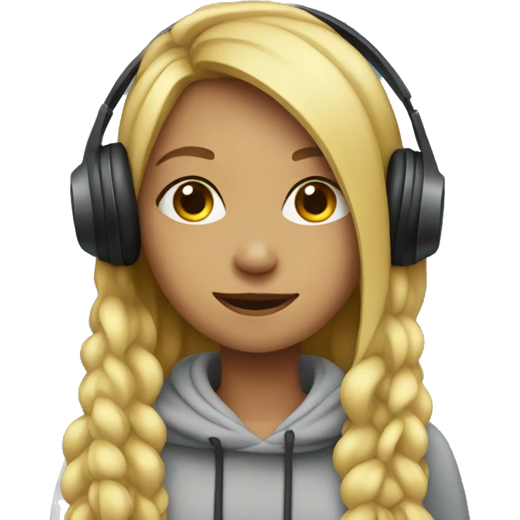 girl listening to music emoji