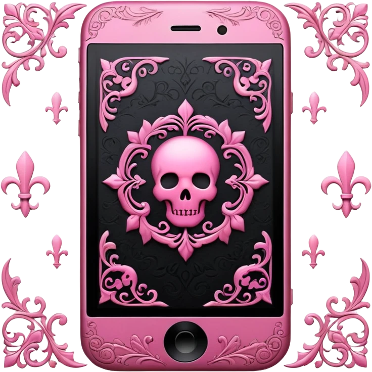 pink gothic smartphone emoji