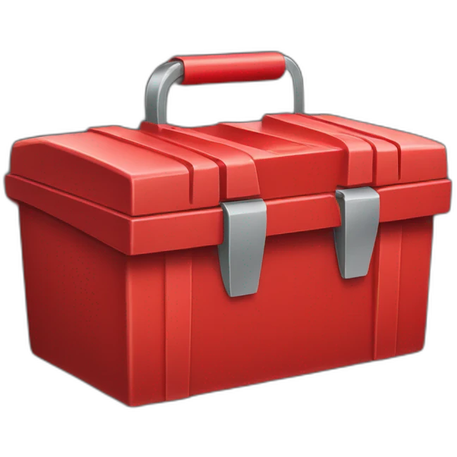 opened red tool box emoji