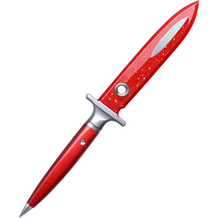 red glitter knife emoji