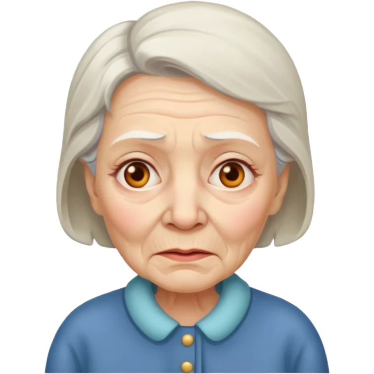 sick old woman with fever emoji