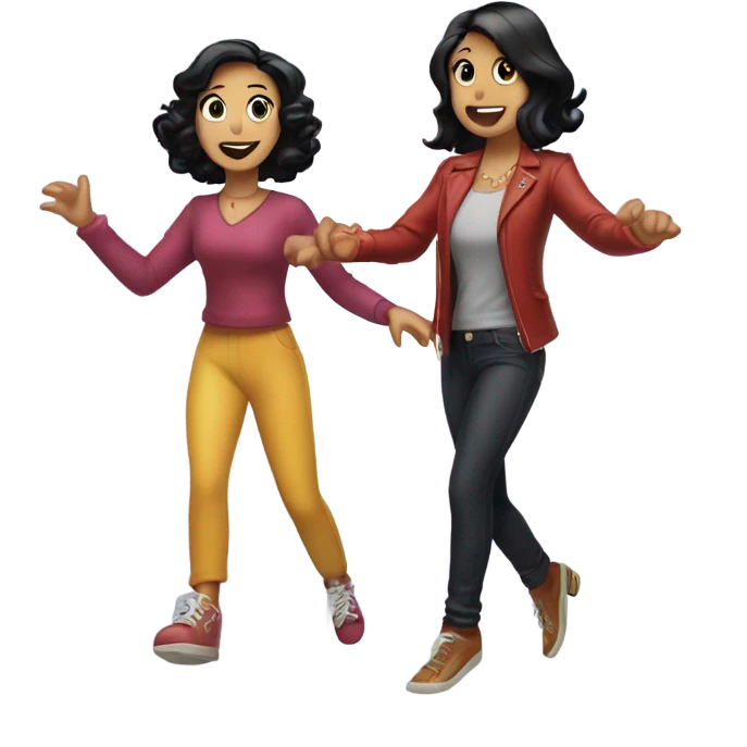Two Veronicas from Archie dancing emoji