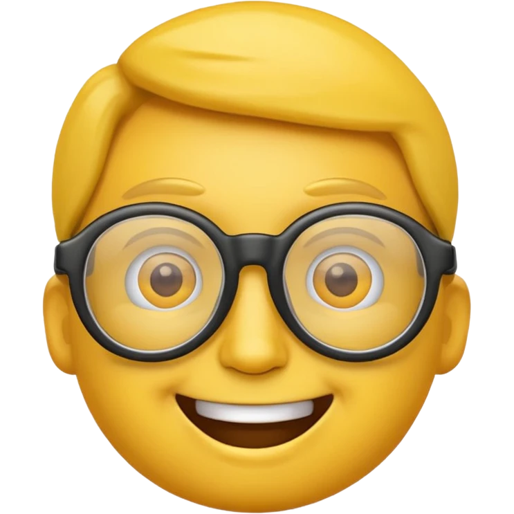 An emoji head with driving glasses, variation 1. emoji