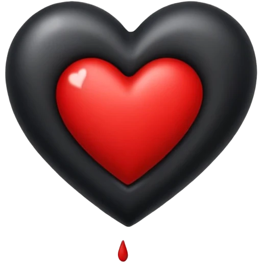 Corazón con lazo negro emoji