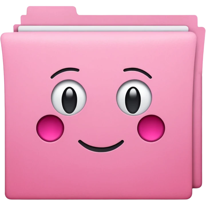 mac os mixed papers skeuomorphic pink emoji