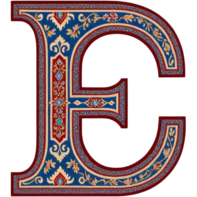  letter c made out of persian carpet texture emoji