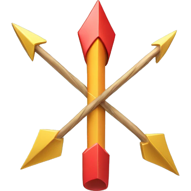 beautiful 3D arrow wrapped emoji