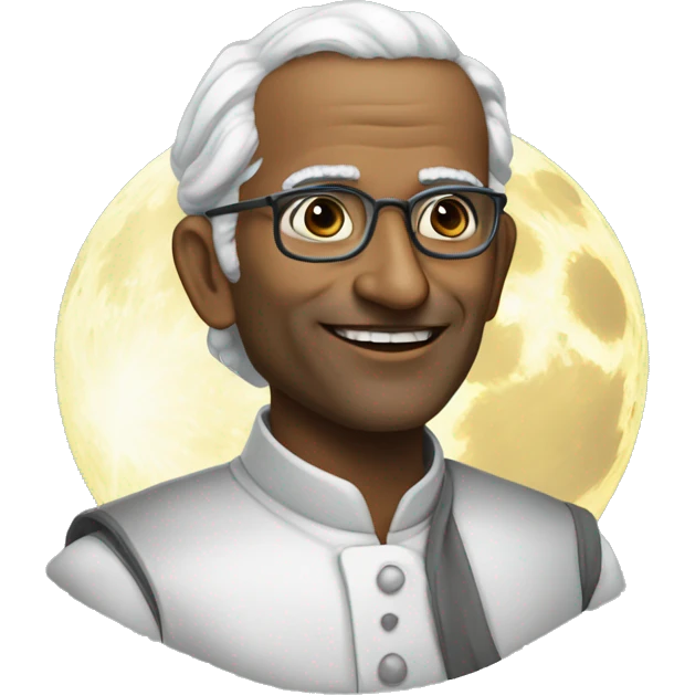 Moon and radhakrishnan  emoji