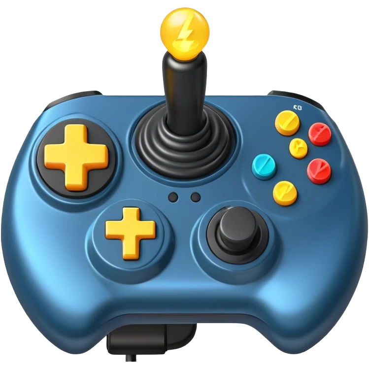Classic joystick with lightning bolts emoji