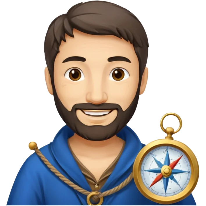 Marco Polo with compas emoji