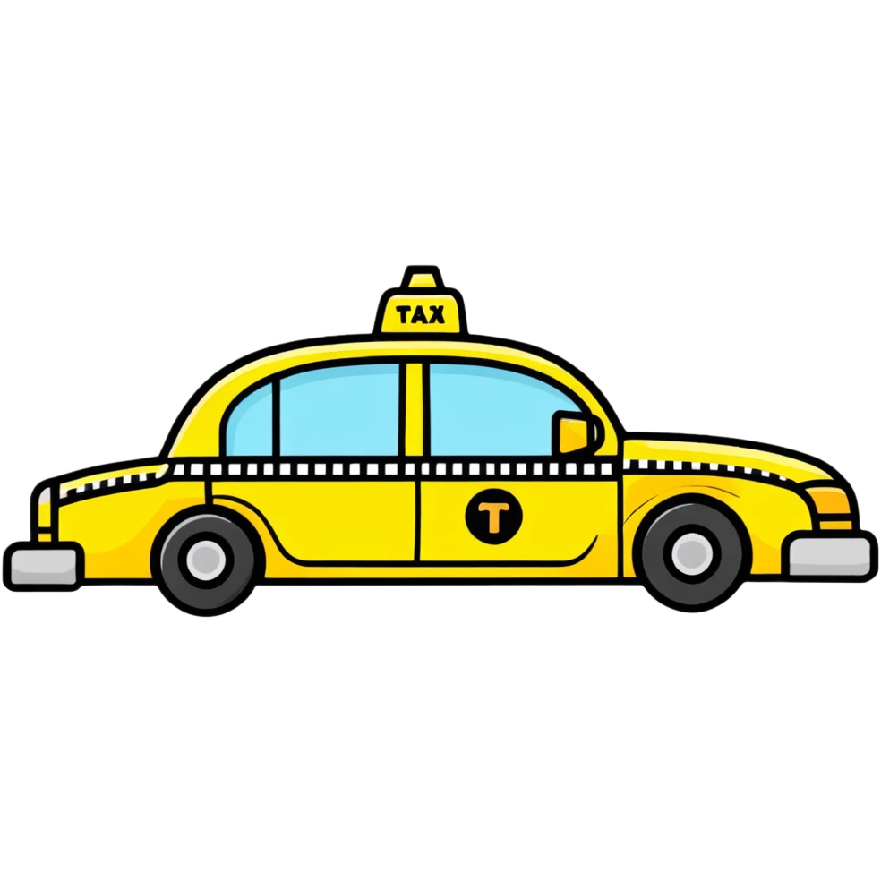 yellow taxi cab emoji