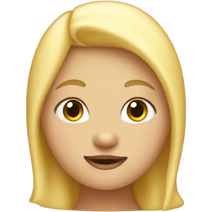 Blonde tubby girl emoji