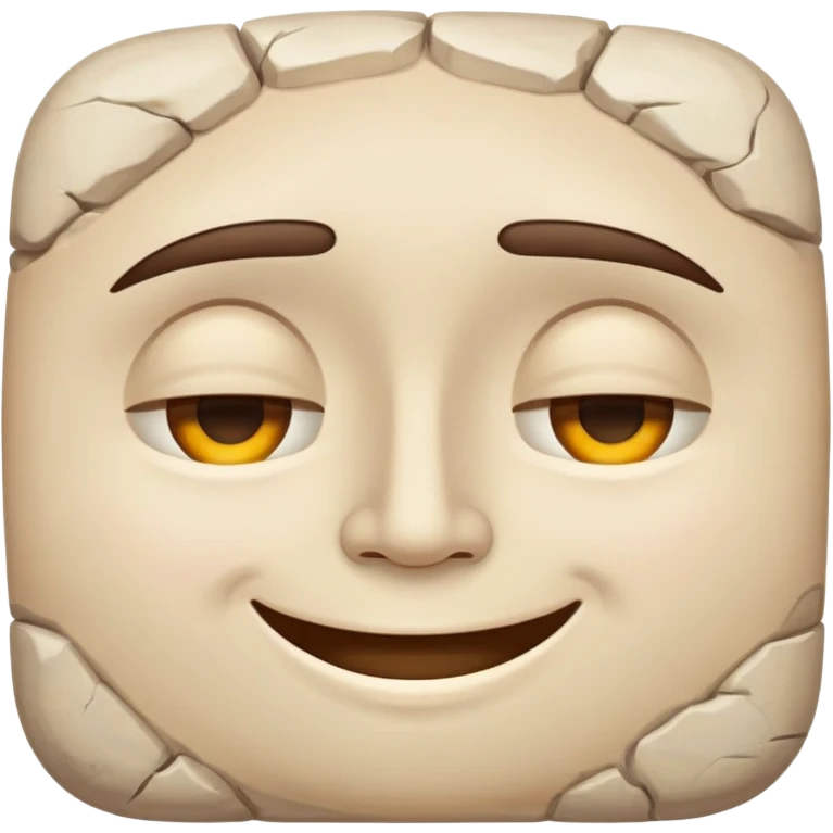 A smiling face with half-closed eyes, dilated pupils, and a relaxed grin - looking very stoned and high emoji