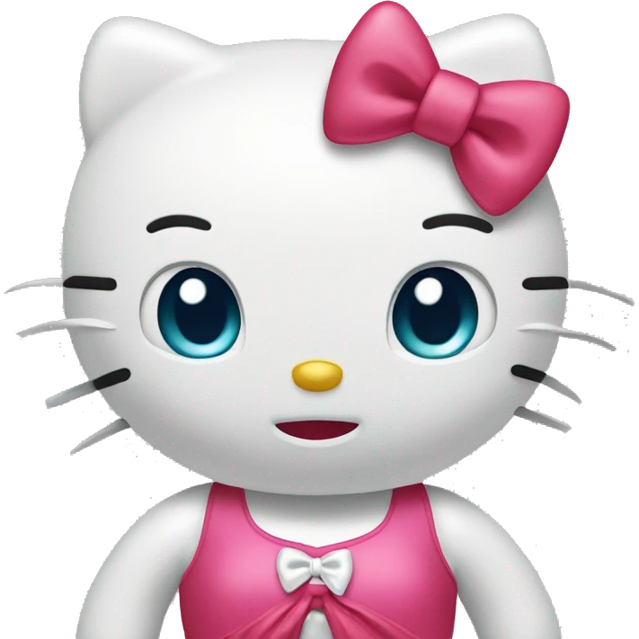 Hello kitty holding bow emoji