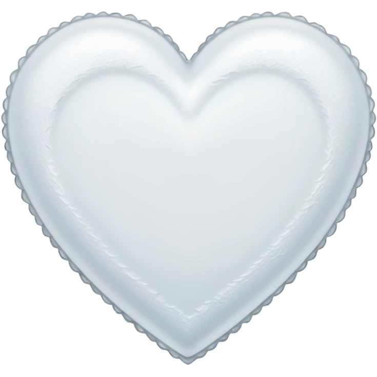 white heart with a frosted edge emoji