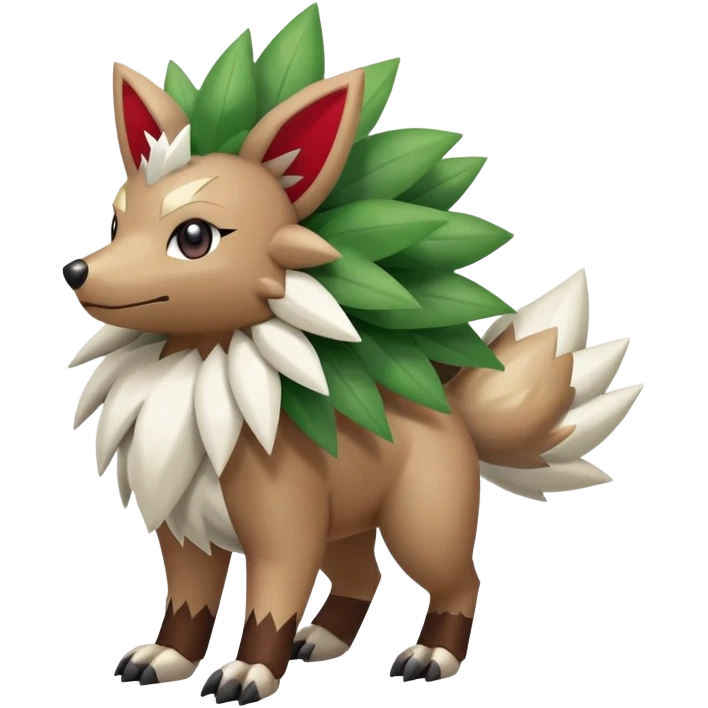 Shiny Zigzagoon-Shaymin-hybrid, full body emoji
