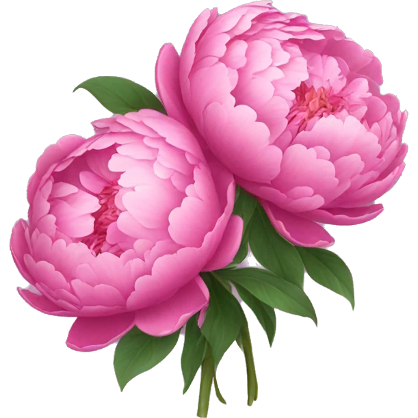 pink bouquet of peonies  emoji