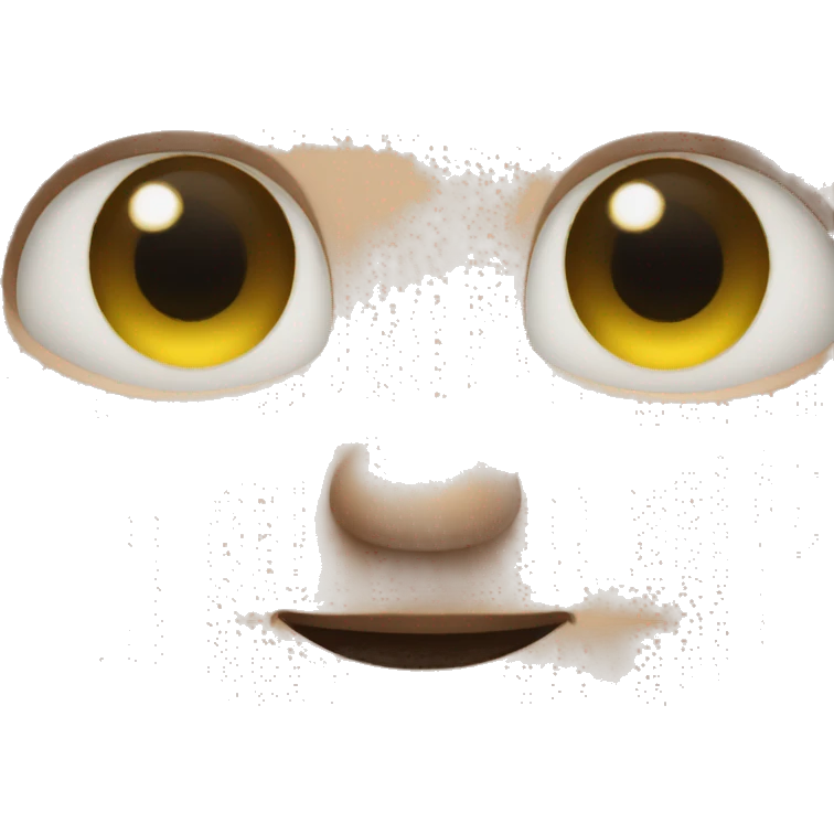 Small eyes on face emoji