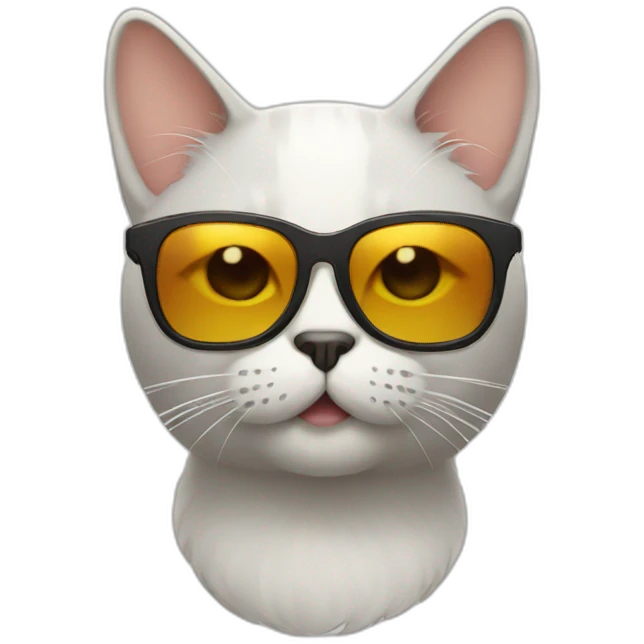 Cat with sunglasses emoji
