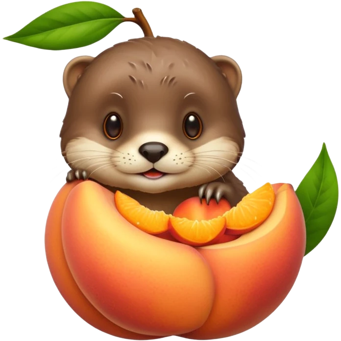 Otter in a peach 🦦🍑  emoji