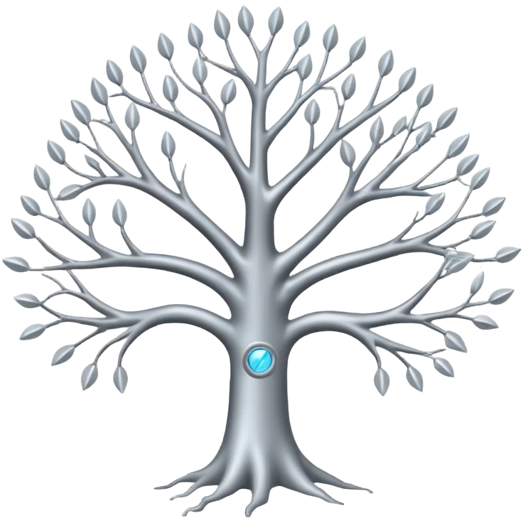 tree with eeg electrodes for branches emoji