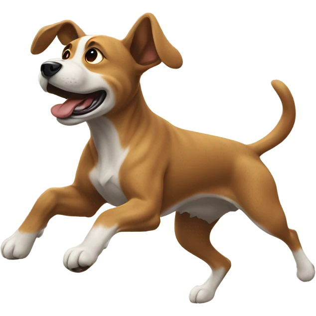 Dog playing football emoji