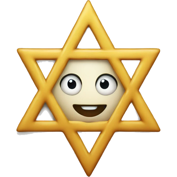 Star of David with a face emoji