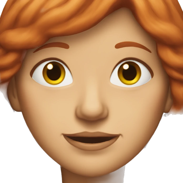 older lady with long red hair emoji