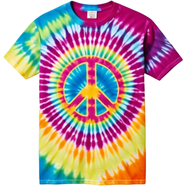 1990’s tie dye peace sign shirt emoji
