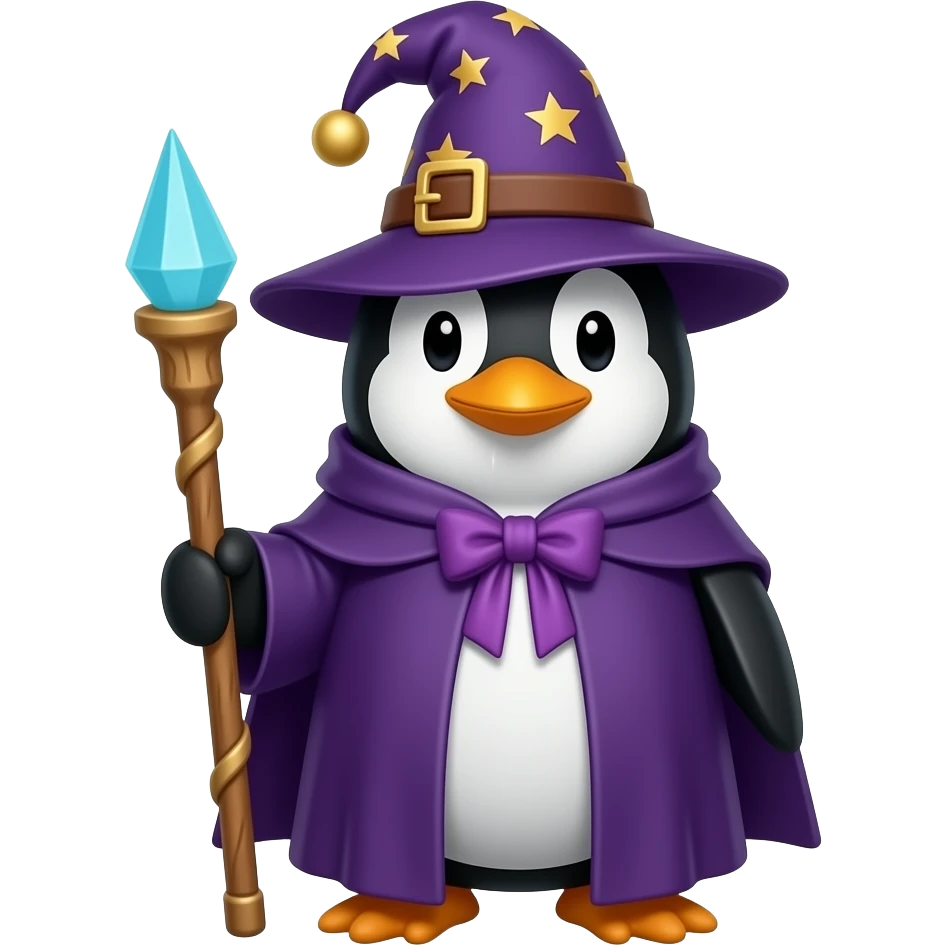 Penguin Wizard emoji