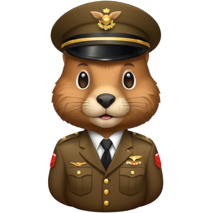 Military beaver emoji