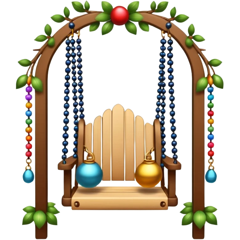 Swing with beads and bells for birds emoji