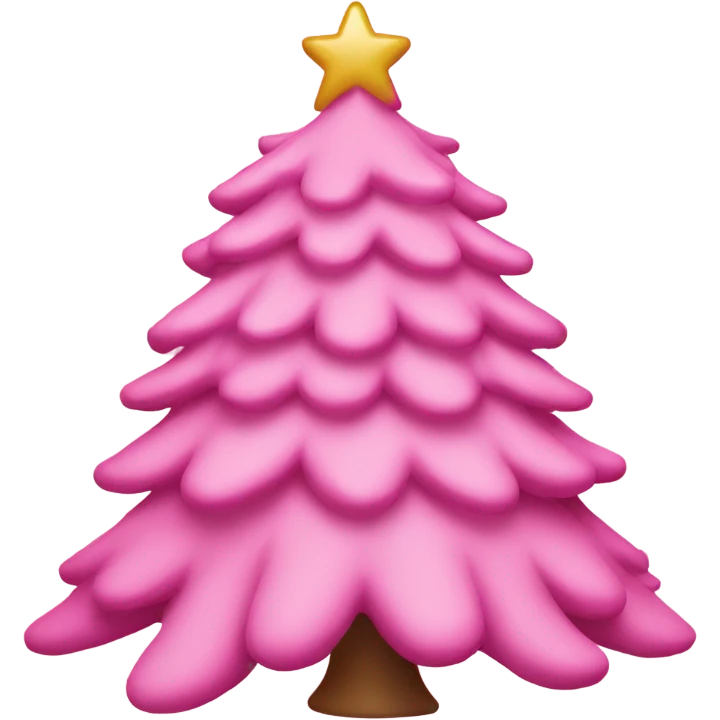 A pink Christmas tree emoji