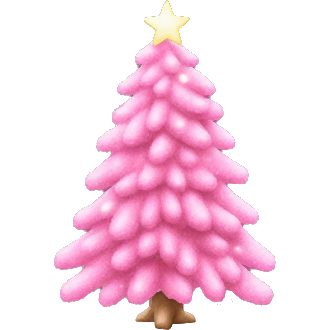 Pink aesthetic Christmas tree emoji