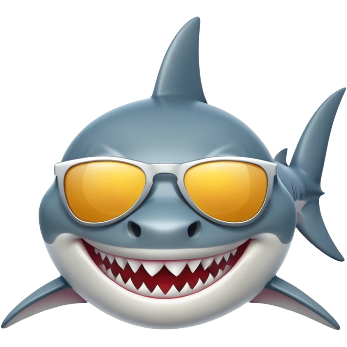 Shark with sunglasses emoji
