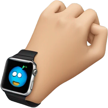 apple watch on the hand emoji