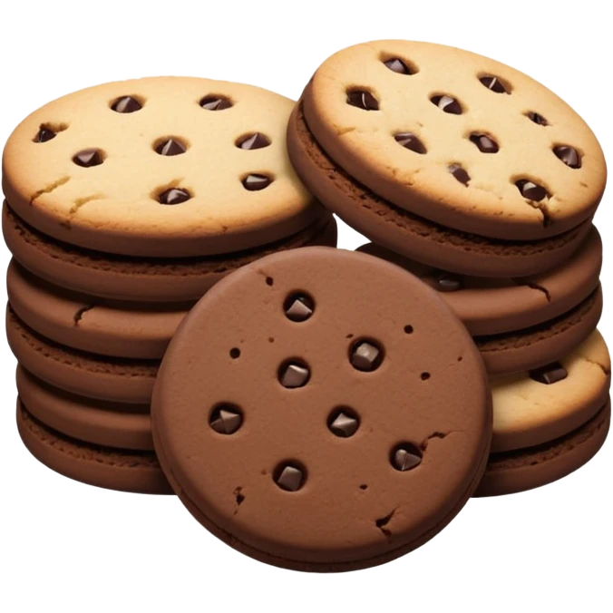 A plate of chocolate shortbread cookies (without chocolaté chips) emoji
